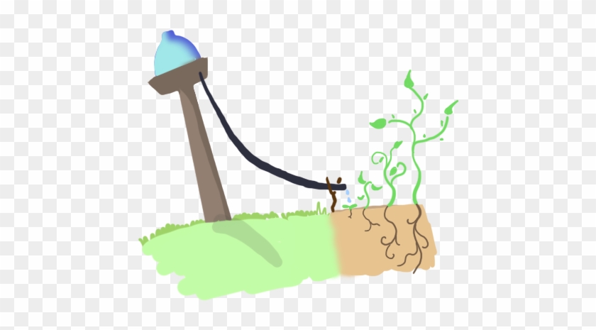 Drip Irrigation - Cartoon #1187446