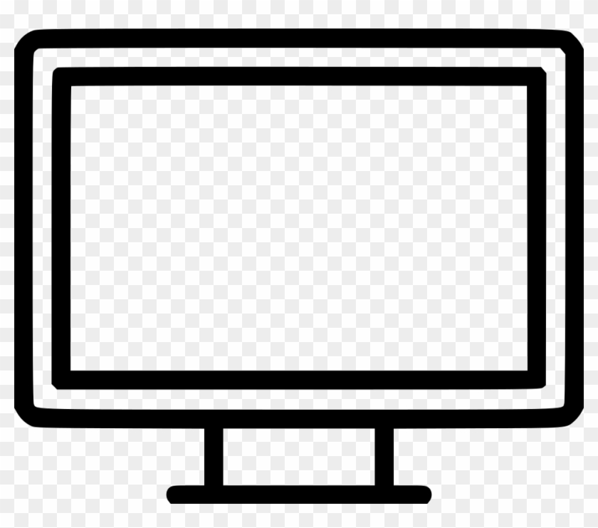 Computer Screen Monitor Display Desktop Pc Comments - Television Outline #1188009