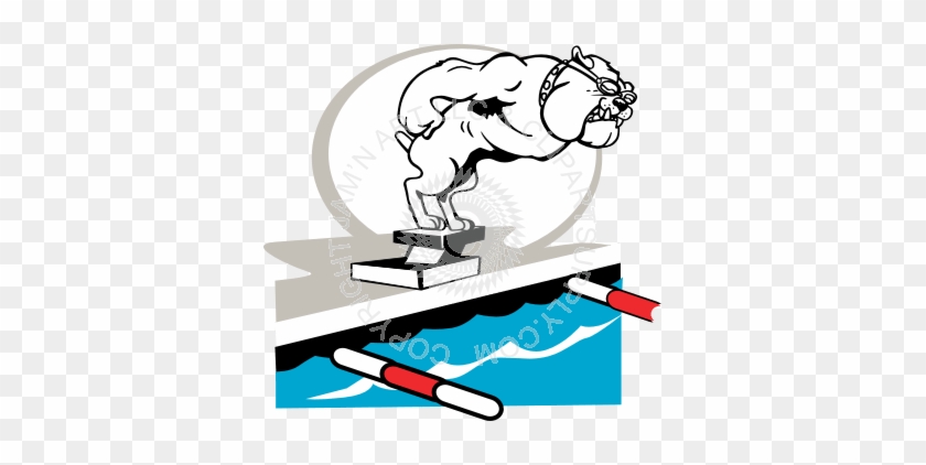 Swimming Bulldog Clipart 2 By Rebecca - Bulldog Swimming Clipart #1188380