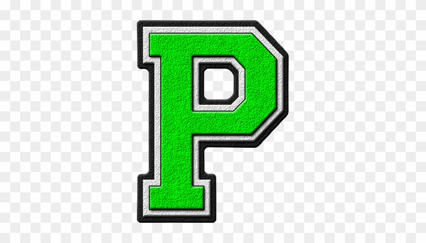Etc > Presentations Etc Home > Alphabets > Varsity - Green Varsity Letter P #1188847