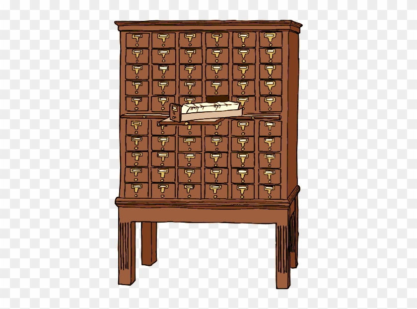 Bookcase Clipart Library Card - Laci Kartu Indeks #1189060