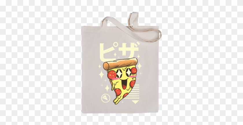 Kawaii Pizza Bag Beige - Stoffbeutel Sprüche #1191351