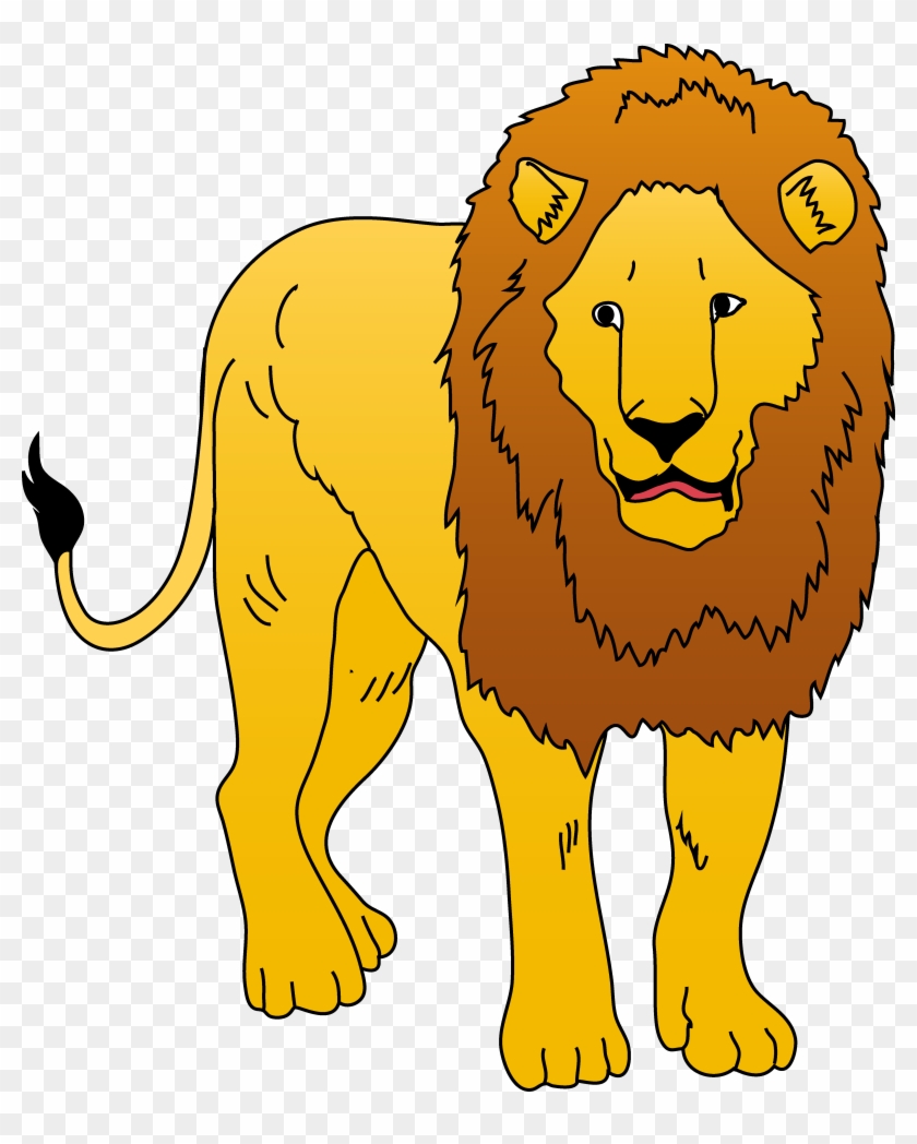 Golden Lion Clipart Illustration Free Clip Art - Clip Art #1191371