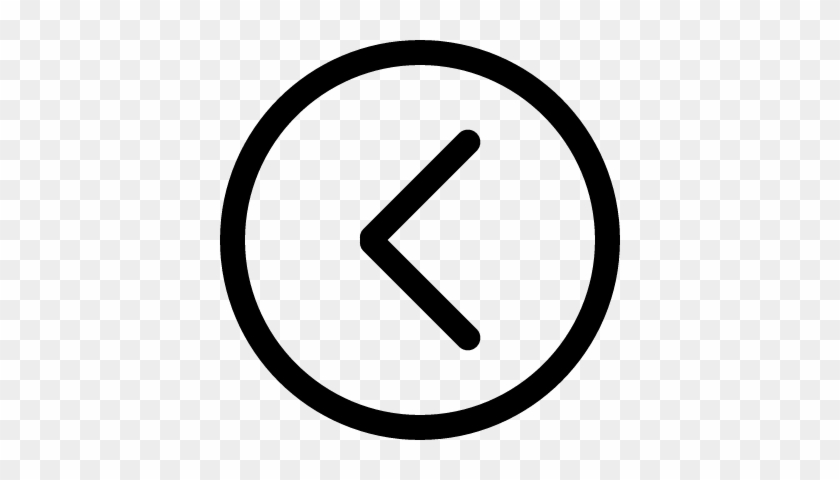 Left Arrow In Circle Outline Vector - Portrait Of A Man #1191440