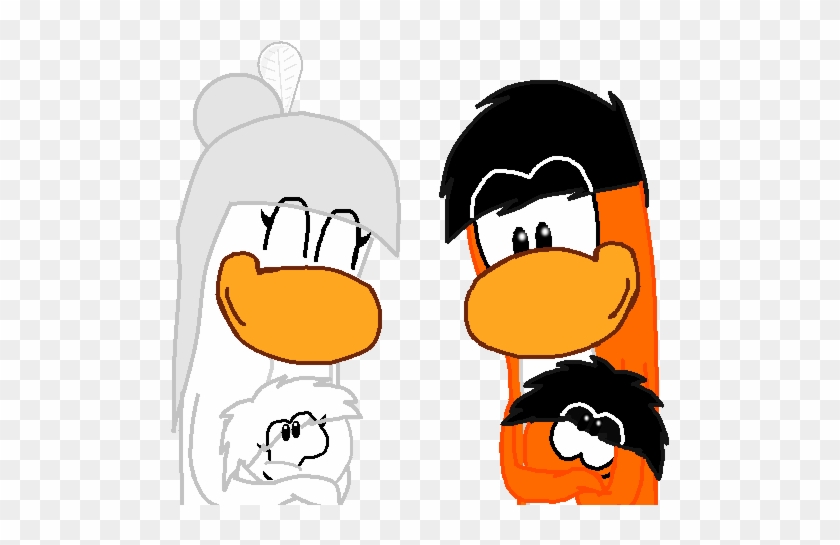 Feather And Ob As Penguins And Puffles By Cadenfeather - Feather And Ob As Penguins And Puffles By Cadenfeather #1191619
