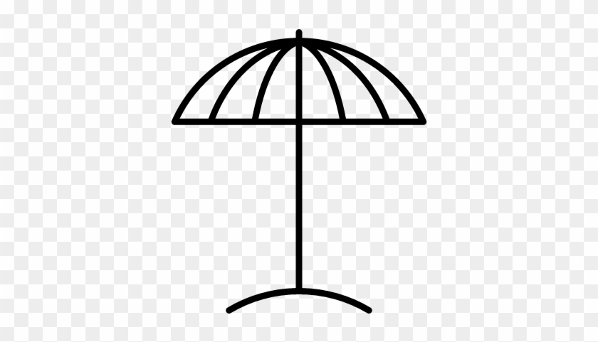 Beach Umbrella Open Vector - Beach Umbrella Open Vector #1191905