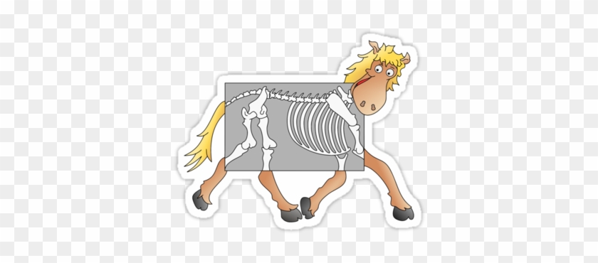 Horse Having An X-ray Large Tote Bag, Adult Unisex, #1192297