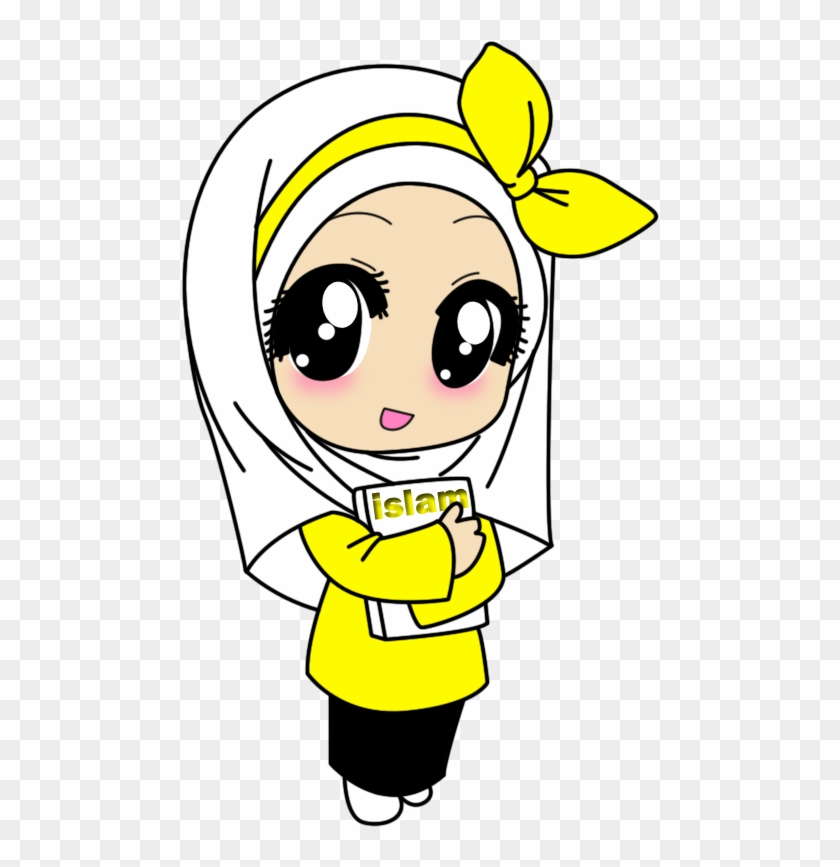 Chibi Muslim Image - Cartoon Head Scarf #1193483