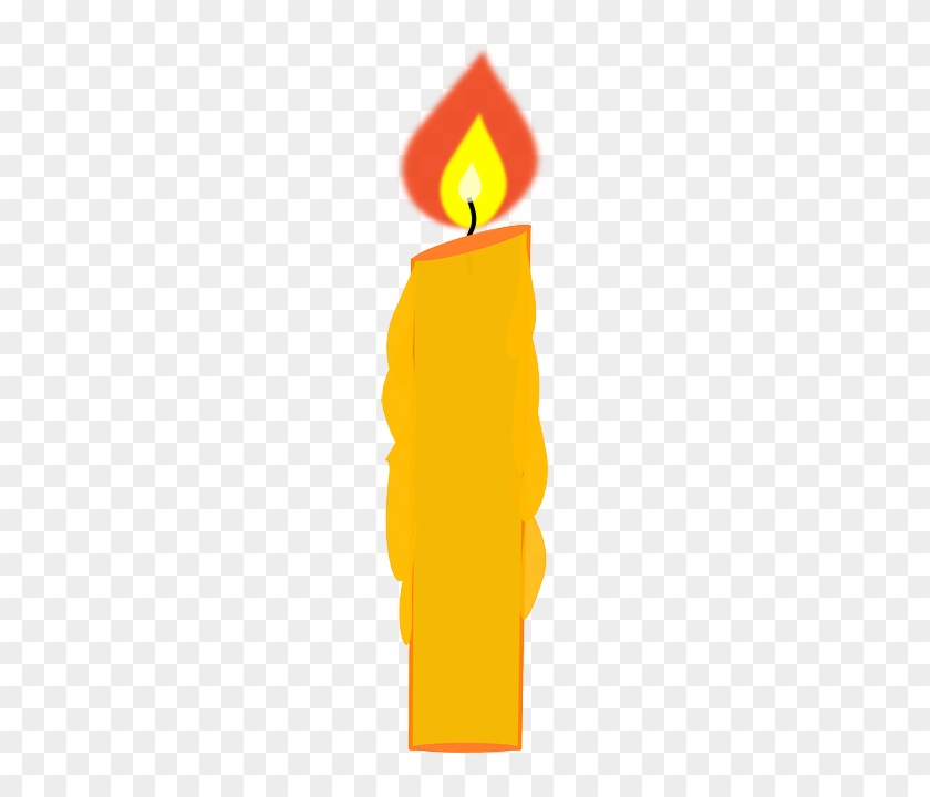 Candle Flame Fire Heat Light - Birthday Candle Clip Art #1193817