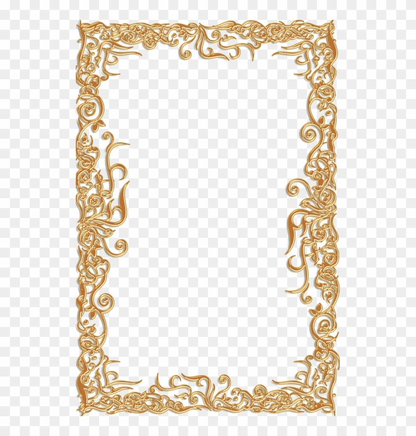 Transparent Vintage Borders And Frames Gold Clipart - Gold Potrait Border Png #1194393