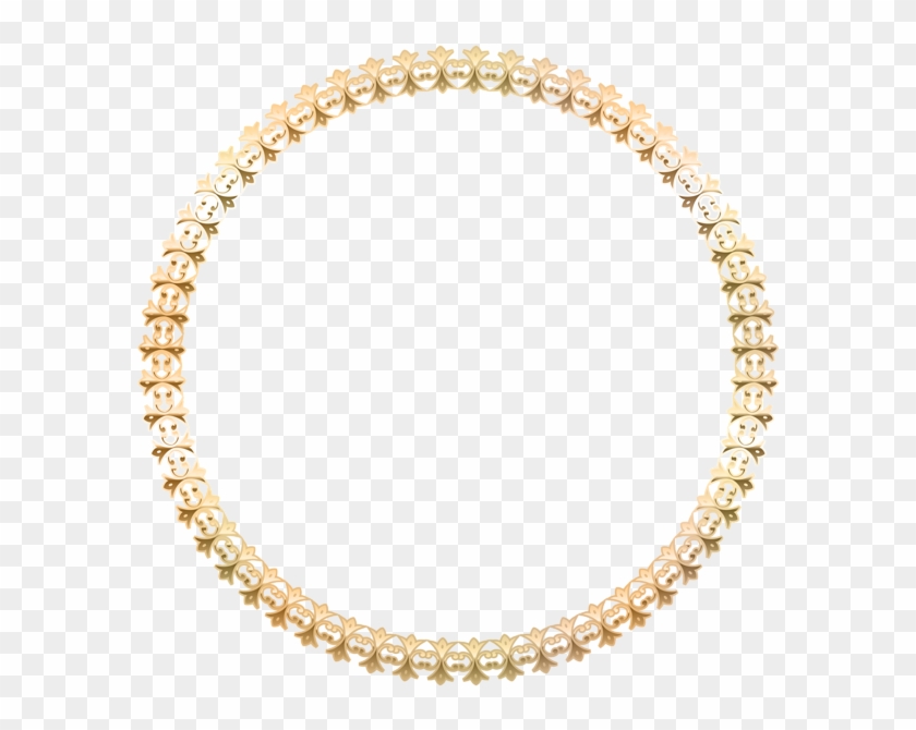 Round Border Frame Gold Transparent Png Image - Gold Oval Frame Png #1194411