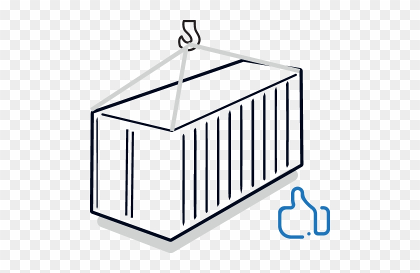 2d Icon Of A Shipping Container Lifted By A Hoist - Shipping Container Icon Png #1195113