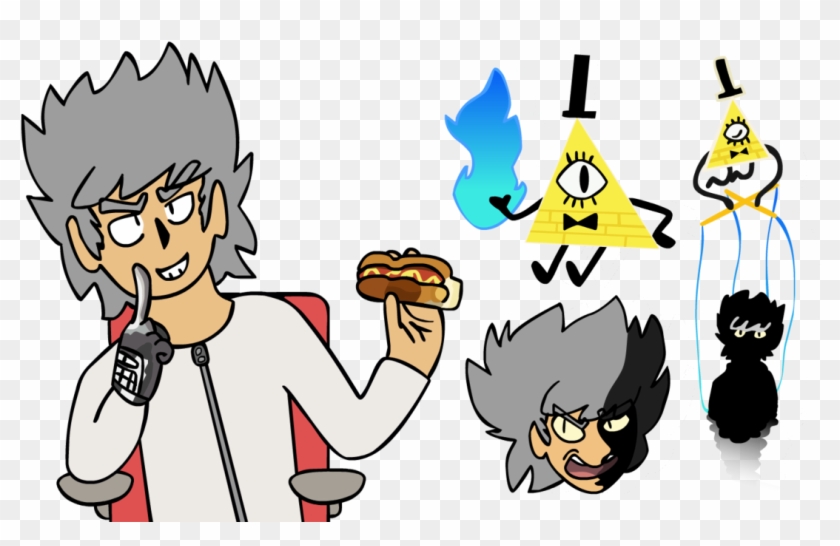 Hotdogs And Bill Cipher By Nekomaster1000 - Cartoon #1195370