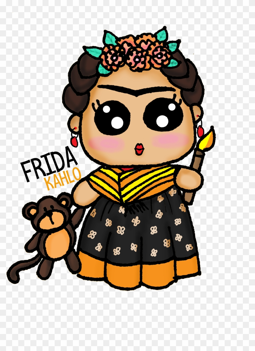 Frida Kahlo Kawaii Draw Frida Pinterest Frida Kahlo, - Frida Kahlo Kawaii Png #1195456