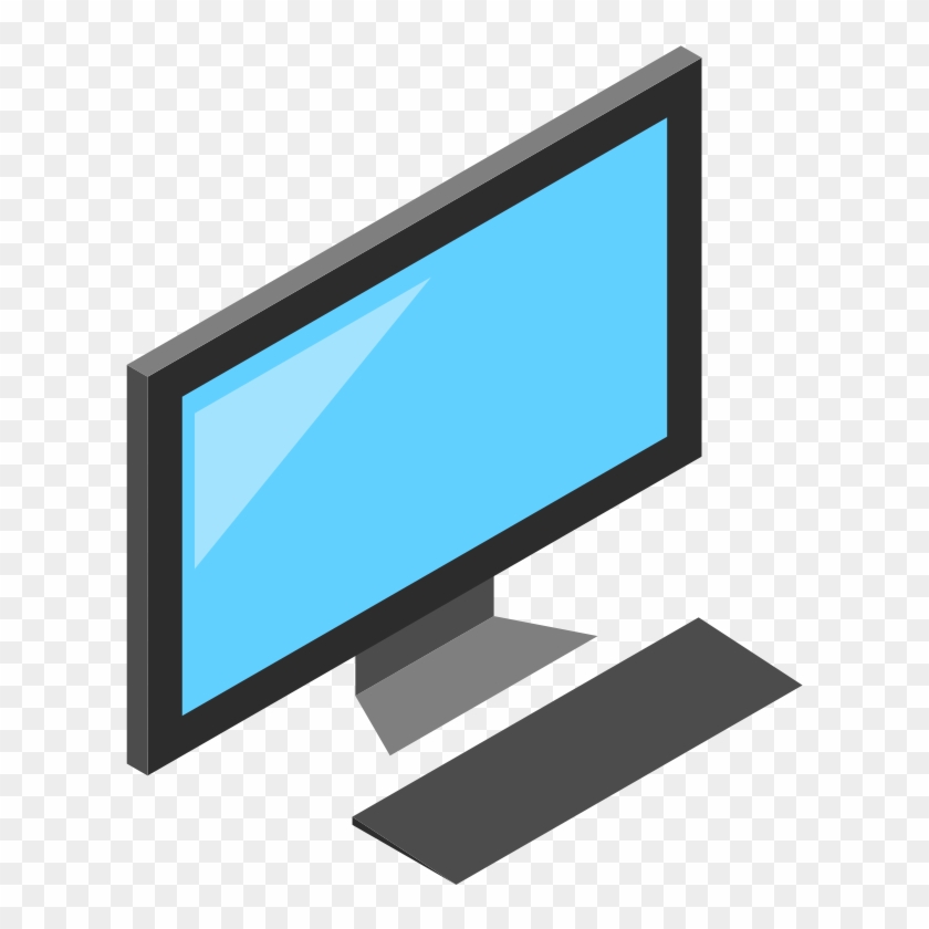 Broken Furniture Clipart Of Computers, Screen And Desktop - Led-backlit Lcd Display #1197569