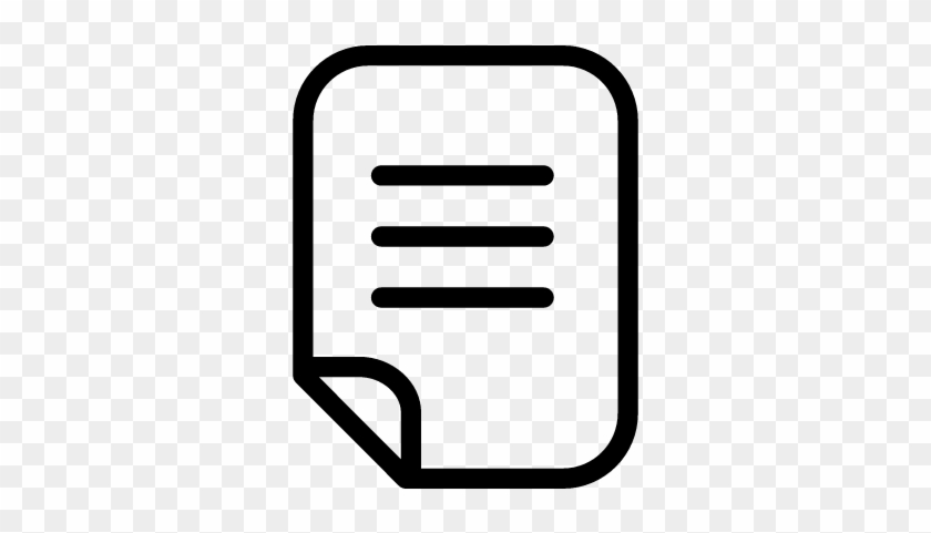 Rounded Paper With Text Lines And One Folded Corner - Paper #1198449