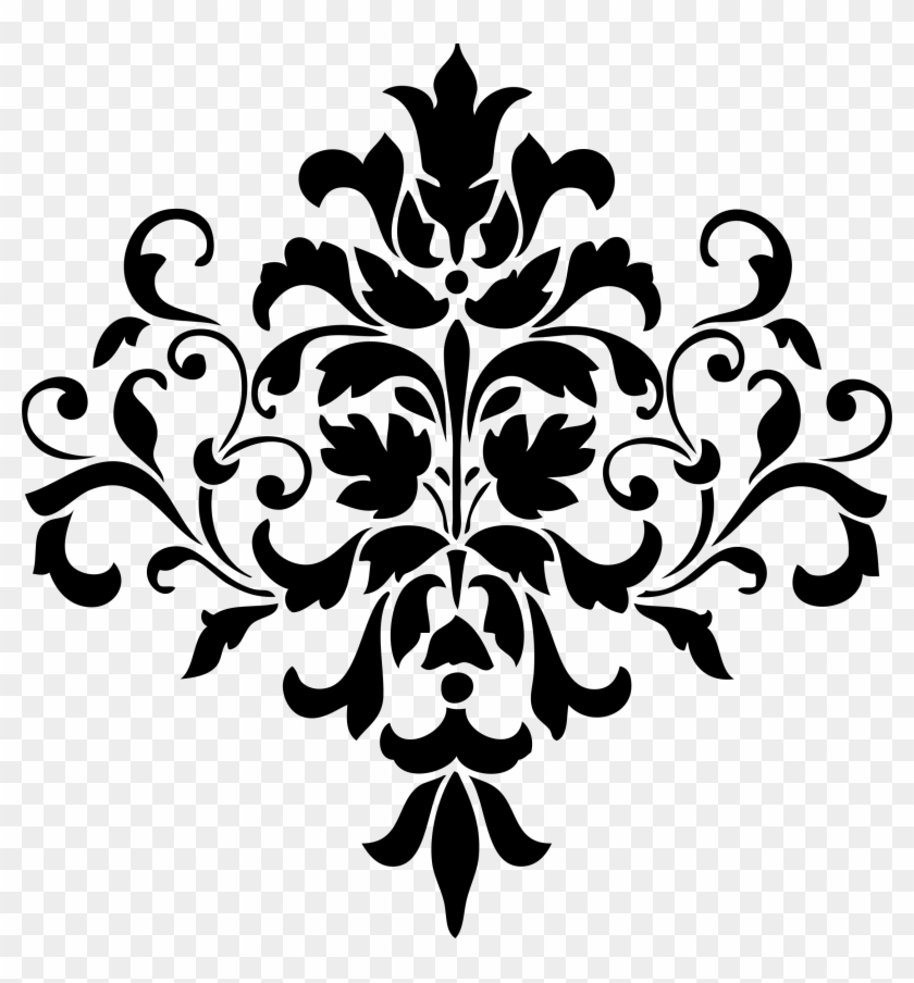 Damask Clip Art Images Gallery - Damask Stencil Pattern #1198756