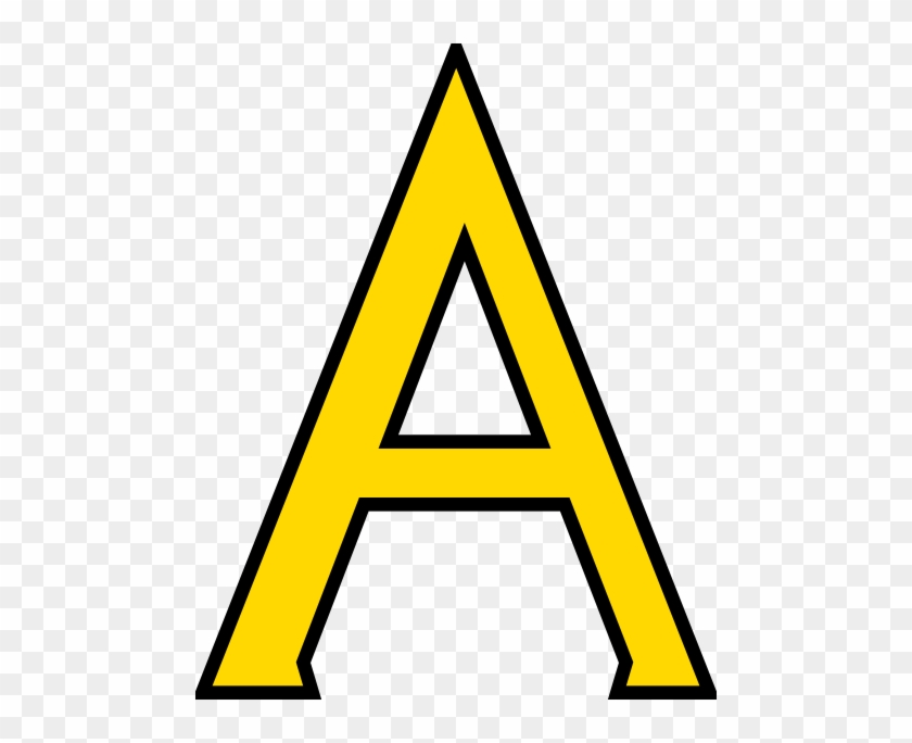 Yellow Letter A Clipart - Letter A Clipart #1199828