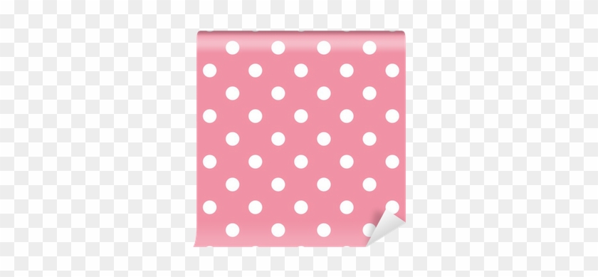 Pink Polka Dot Seamless Pattern Design Wall Mural • - Blue #1200160