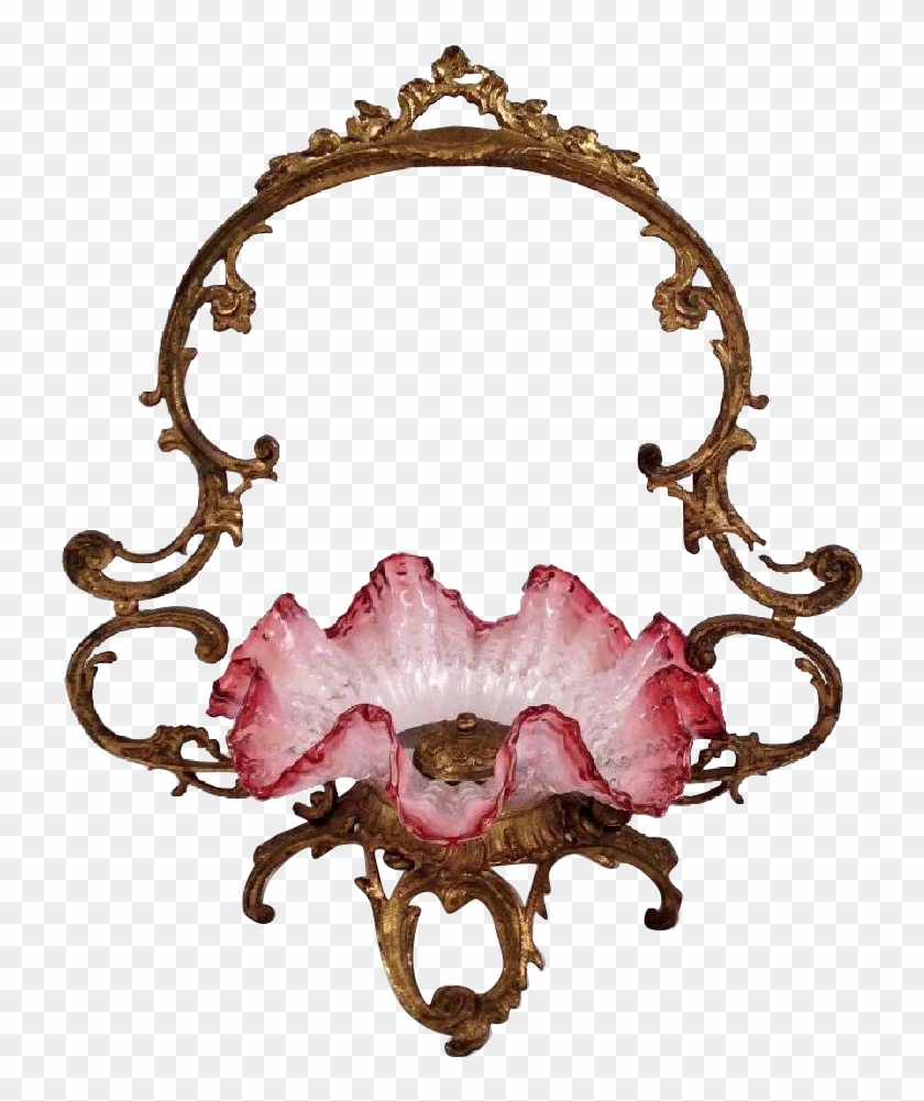 1920 French Bride's Basket Cranberry Opalescent Glass - Bride #1200805