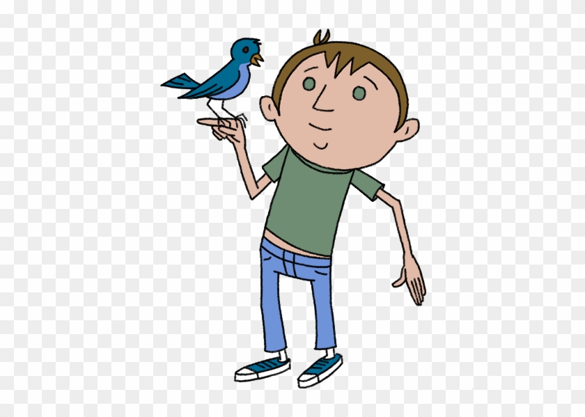 Boy With Birds Homo Sapiens Clip Art - Cartoon #1201312
