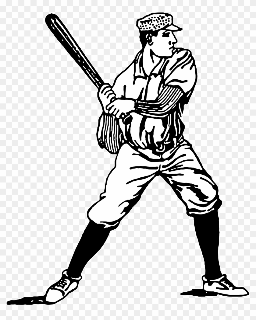 Clipart Vintage Baseball Player Clipart - Clipart Vintage Baseball Player Clipart #1202268