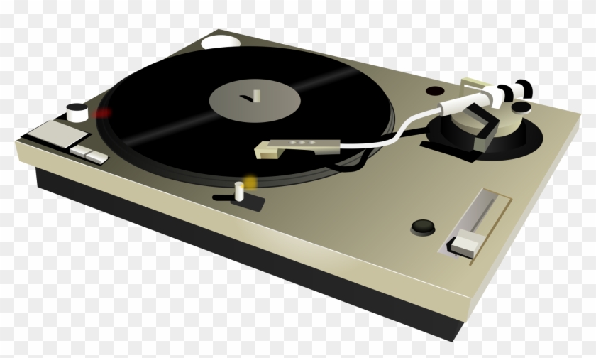 Record Player Clipart Dj Table - Data Storage Device #1202741