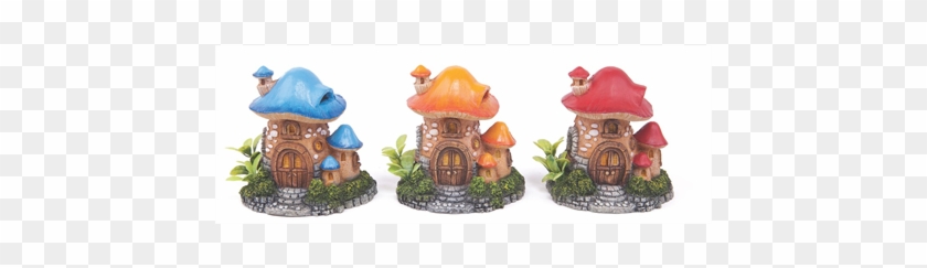Mushroom House With Plants Blue - Kazoo Mushroom House With Plants Ornament #1202811