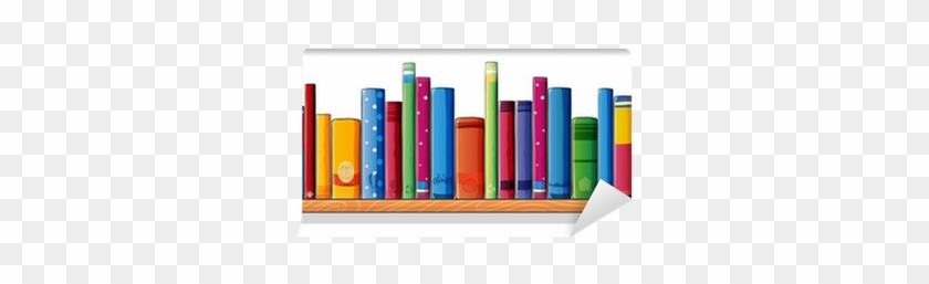 Fotomural Un Estante De Madera Con Los Libros • Pixers® - Books On A Sheld #1203208