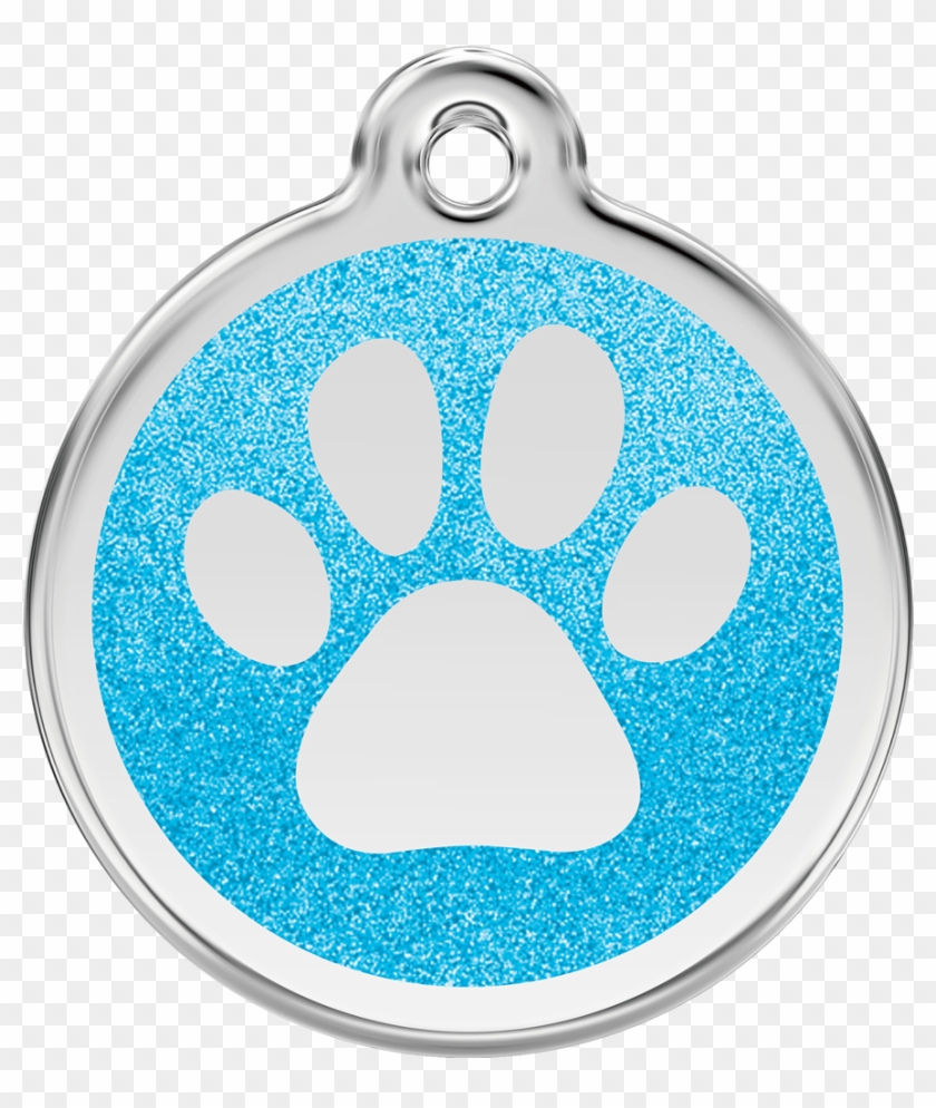 Xppam, 9330725045156, Image - Red Dingo Stainless Steel With Glitter Pet I.d. Tag #1203291