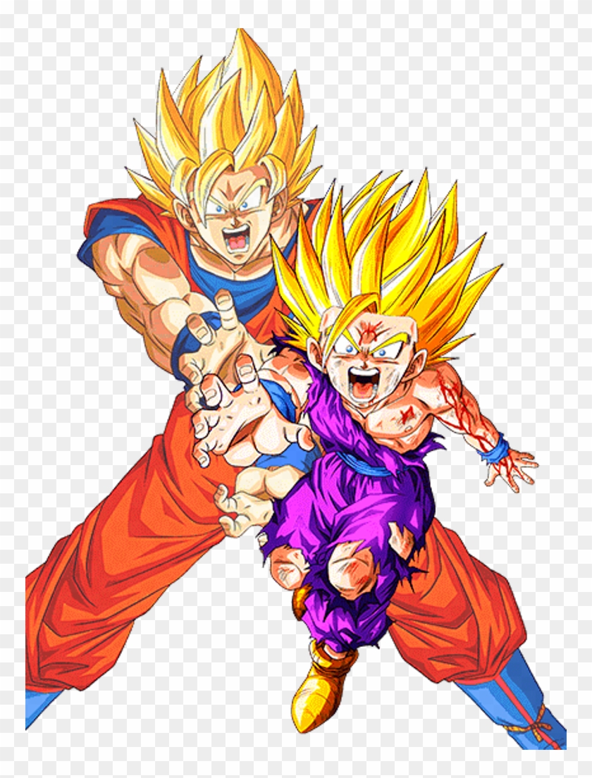 Gohan Goku Dragon Ball Z Dokkan Battle Dragon Ball - Gohan Father Son Kamehameha #1203822