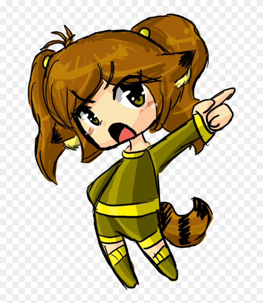Chibi Angry Raccoon By Rumay-chian - Angry Chibi Girl Png #1204670