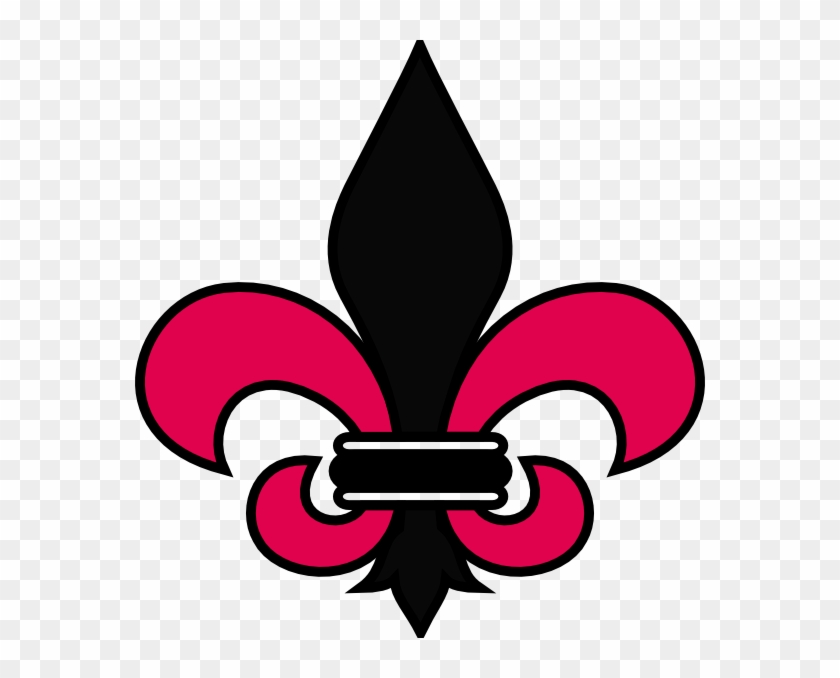 Hot Pink Fleur De Lis Clip Art At Clker - Mardi Gras Fleur De Lis #1205459
