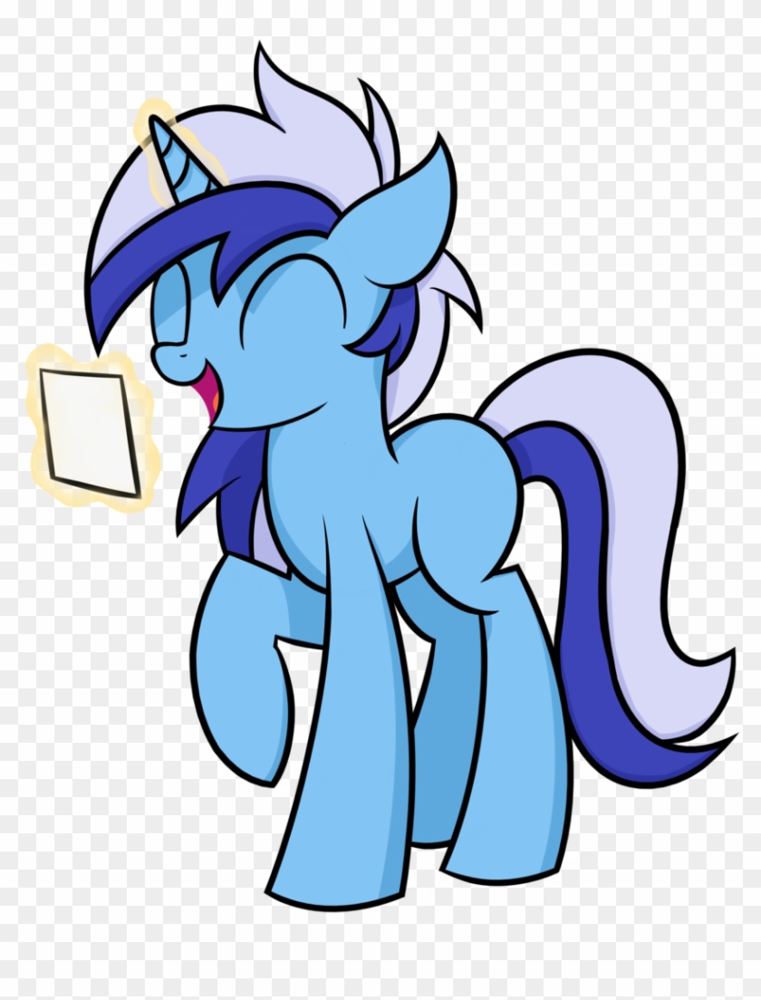 Reconprobe, Cue Card, Female, Glowing Horn, Mare, Minuette, - Cartoon #1205646