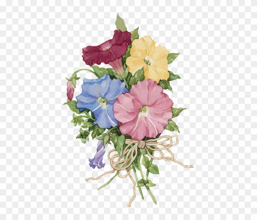 Vintage Flowers, Die Cutting, Tube, Bouquets, Evans, - Morning Glory #1205854