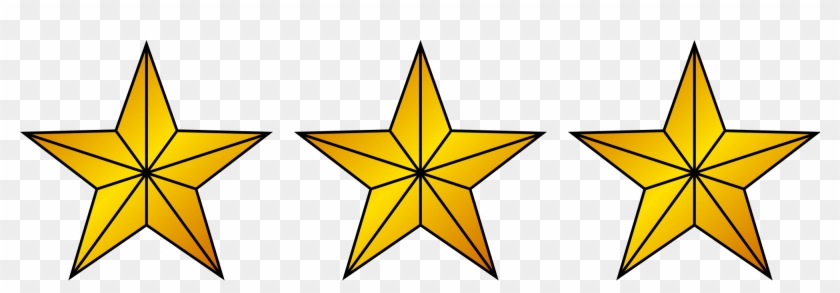 Open - 3 Gold Stars Png #1206175