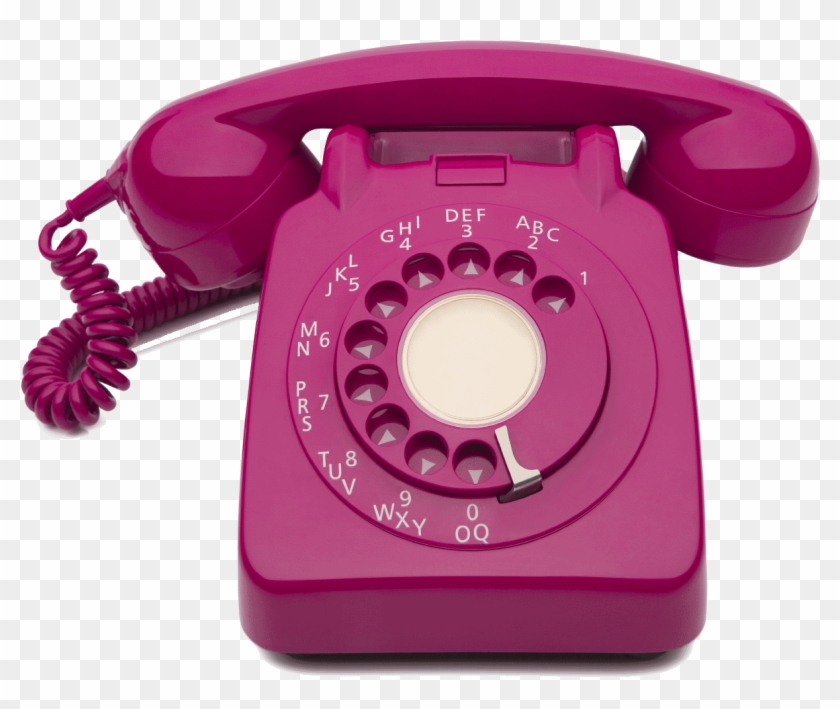 Telephone Clipart Violet - Pink Telephone Png #1206439