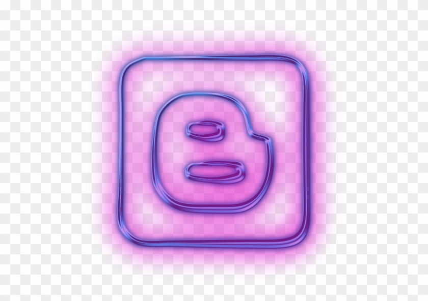 Blogger Logo Icon Photos - Glowing Pink Social Media Icones #1206864