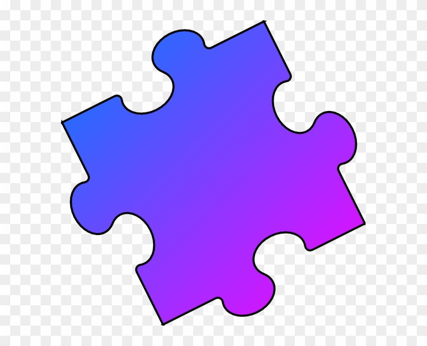 Puzzle Clipart Pice - Purple Puzzle Piece #1207040