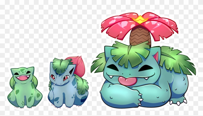 Bulbasaur Evolution Line Stickers By Griz The Ambear - Bulbasaur Evolution #1207636