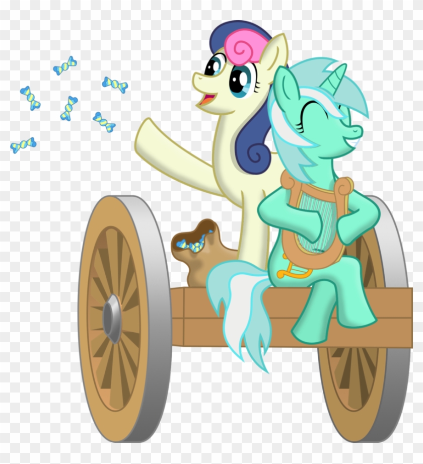 Lyra And Bon Bon Wagon By Malte279 - Cartoon #1208147