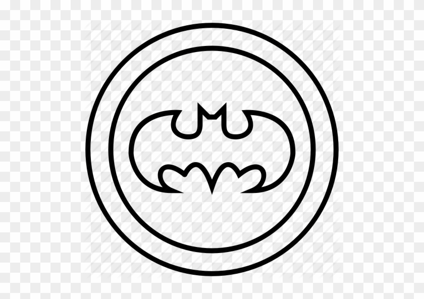 Bat, Batman, Emblem, Sign, Superhero Icon Icon Search - Superhero Sign Drawing #1208589