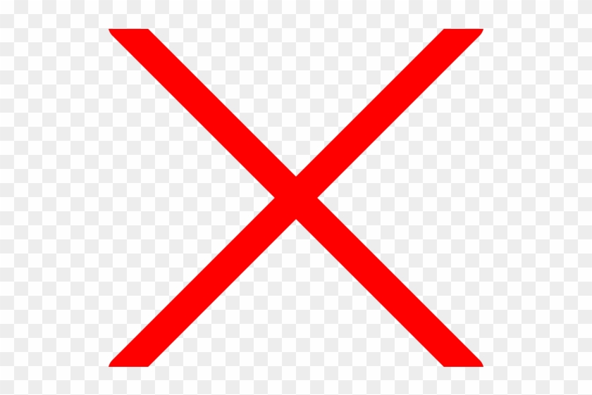 Red Cross Clipart Large Cross - Transparent Background Red X #1208876