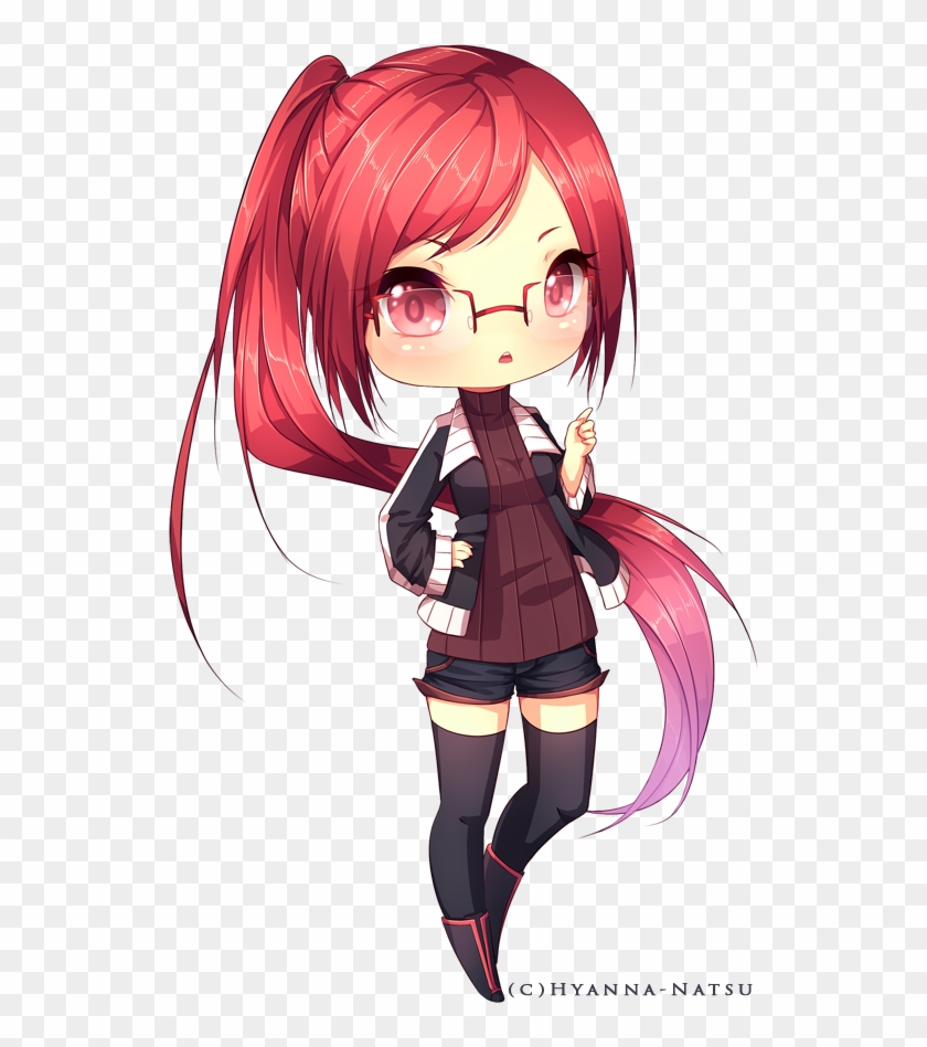 Anime Chibi - Red Hair Chibi Girl #1209661