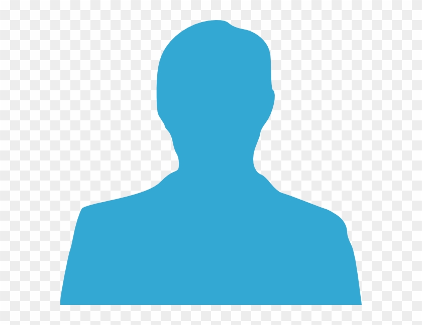 Turquoise Anonymous Man Clip Art At Clkercom Vector - Person Silhouette Blue #1209882