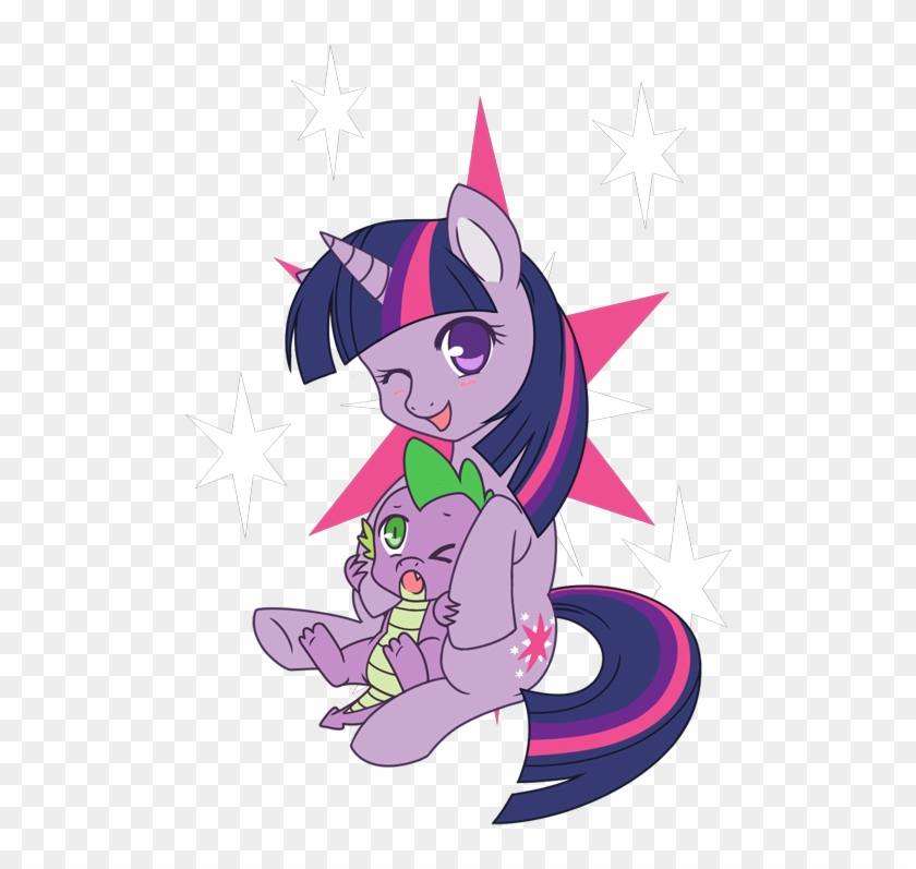 Twilight And Spike Kiss - Cartoon #1209974