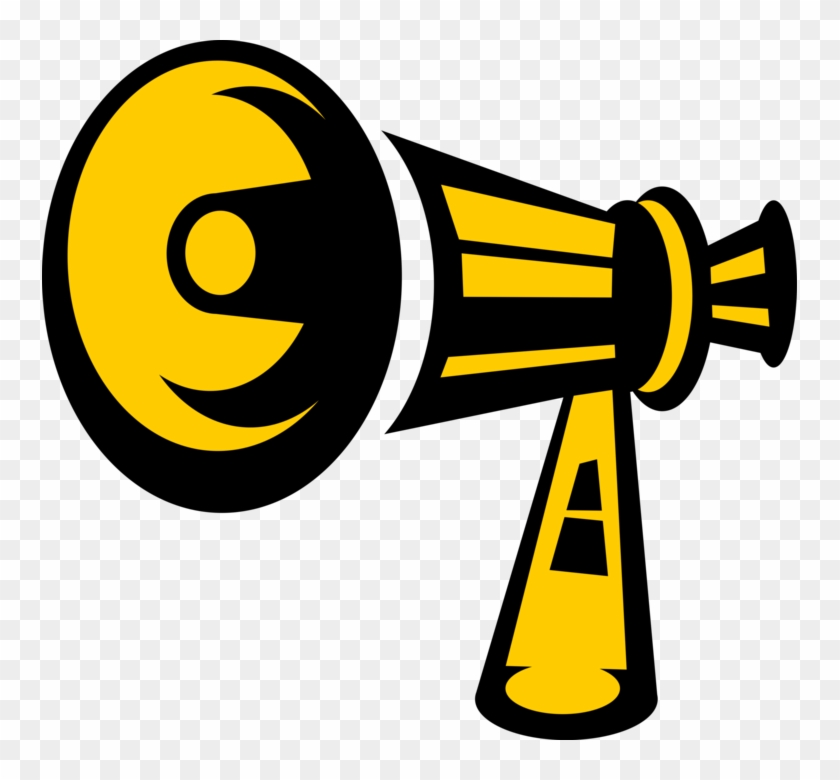 Vector Illustration Of Megaphone Or Bullhorn To Amplify - Vector Illustration Of Megaphone Or Bullhorn To Amplify #1210000