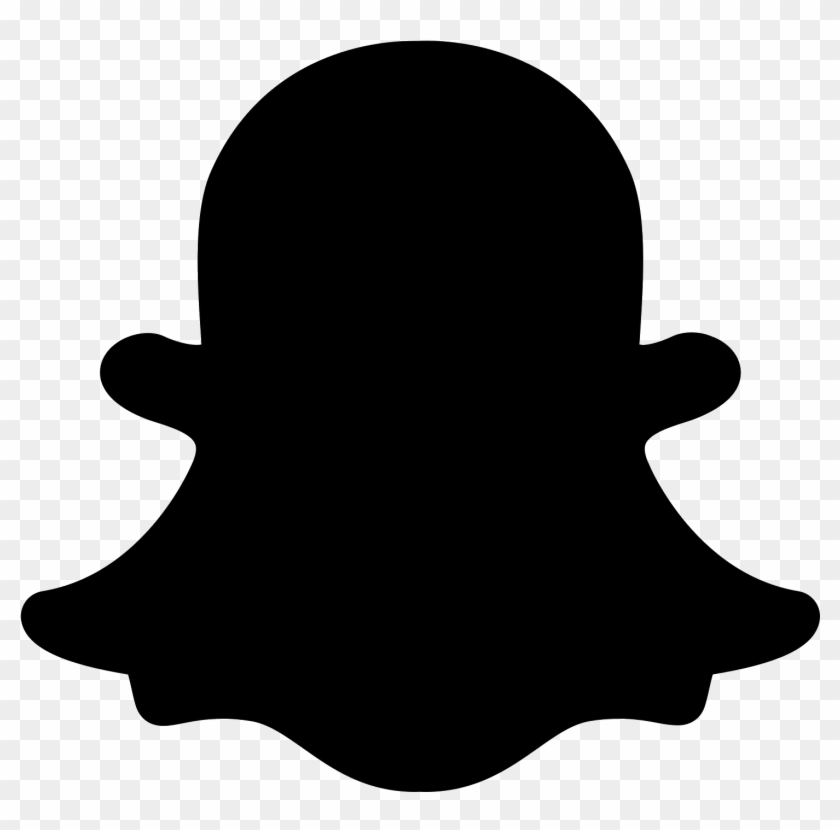 Snapchat Clipart - Black Snapchat Logo Png #1210116