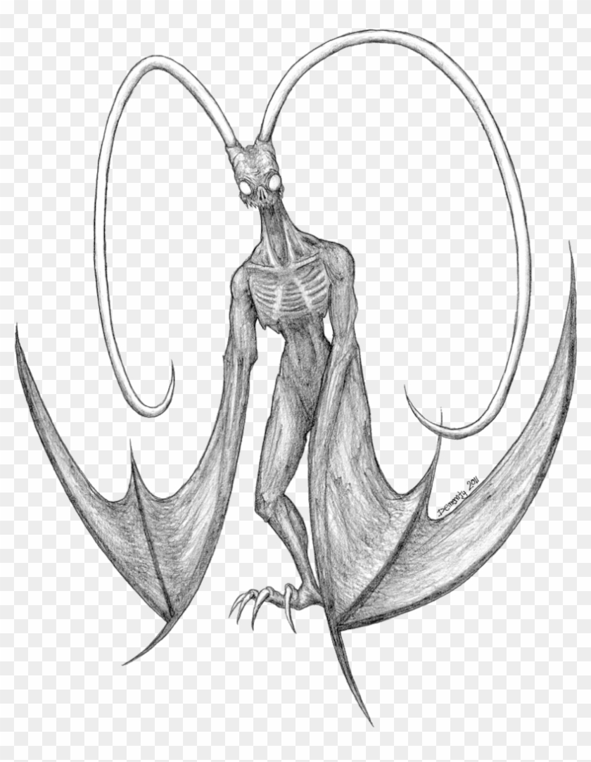 Flying Demon Drawing - Flying Demon #1210929