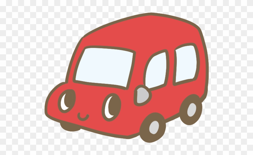 カワイイ車（赤）のイラスト - Car #1211077
